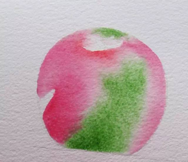 色彩苹果的画法_色彩苹果画法步骤_画法色彩苹果怎么画